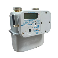 Счётчик газа объемный диафрагменный «Пульсар» СМАРТ-К G2,5Т, GSM, ИУСЦИФРА, слева направо, с антенной, с клапаном, с термокоррекцией